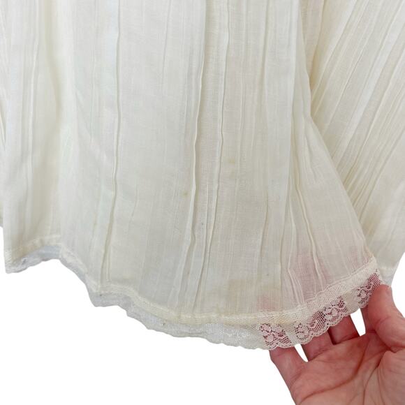 Vintage 70s Gunne Sax White Lace Maxi Dress Prairie Boho Sz 5 - Picture 13 of 15